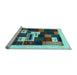 Sideview of Machine Washable Abstract Light Blue Contemporary Rug, wshcon1622lblu