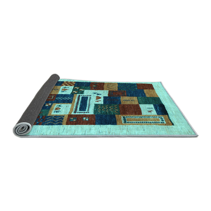 Sideview of Abstract Light Blue Contemporary Rug, con1622lblu