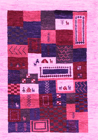 Abstract Pink Contemporary Rug, con1622pnk