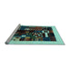 Sideview of Machine Washable Abstract Light Blue Contemporary Rug, wshcon1623lblu