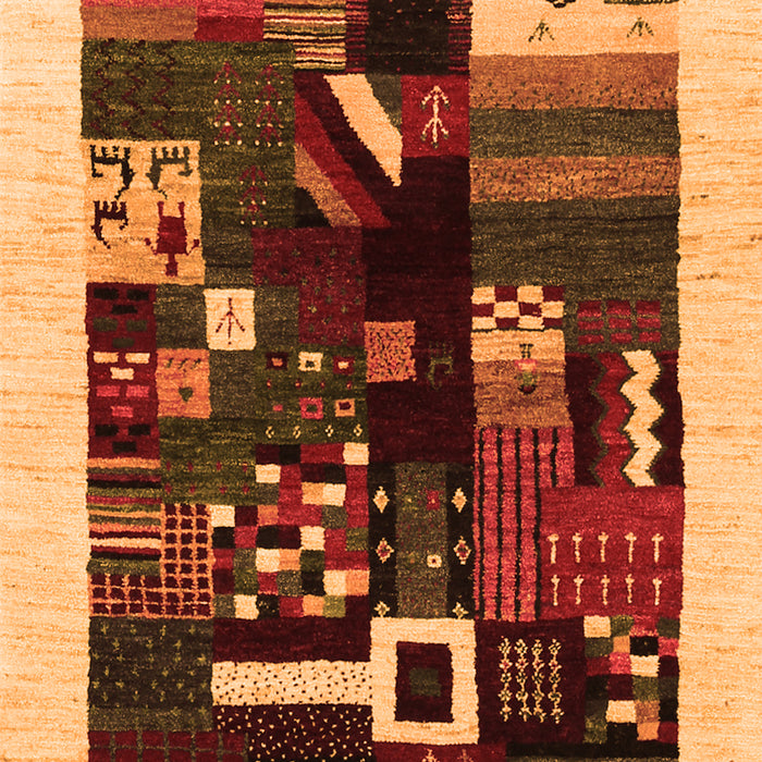 Abstract Orange Contemporary Rug, con1623org