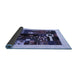 Sideview of Abstract Blue Contemporary Rug, con1623blu