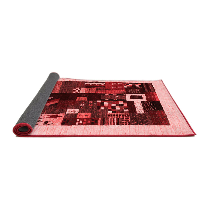 Abstract Red Contemporary Area Rugs