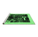 Sideview of Machine Washable Abstract Emerald Green Contemporary Area Rugs, wshcon1623emgrn