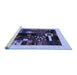 Sideview of Machine Washable Abstract Blue Contemporary Rug, wshcon1623blu