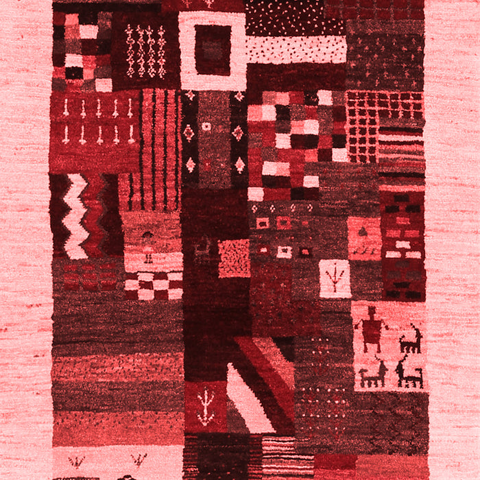 Abstract Red Contemporary Area Rugs