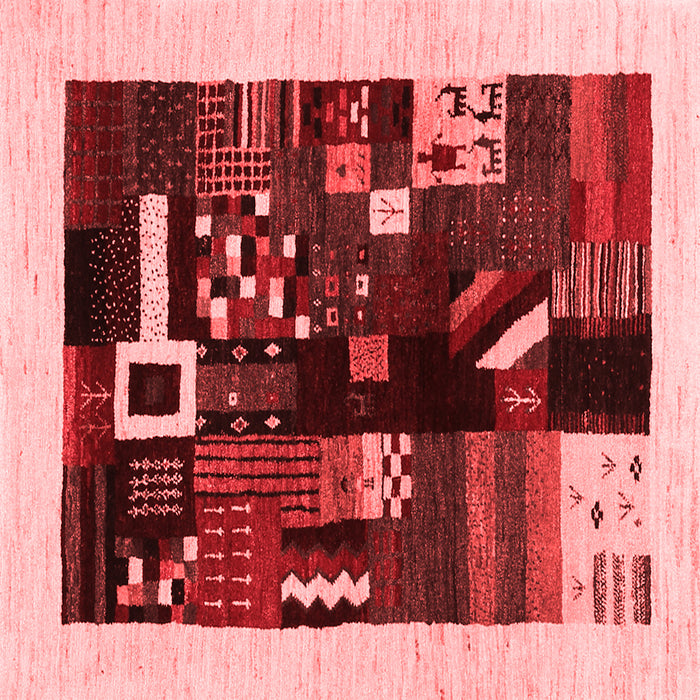 Abstract Red Contemporary Rug, con1623red