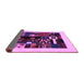 Sideview of Abstract Purple Contemporary Rug, con1623pur