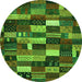 Machine Washable Abstract Green Contemporary Area Rugs, wshcon1624grn