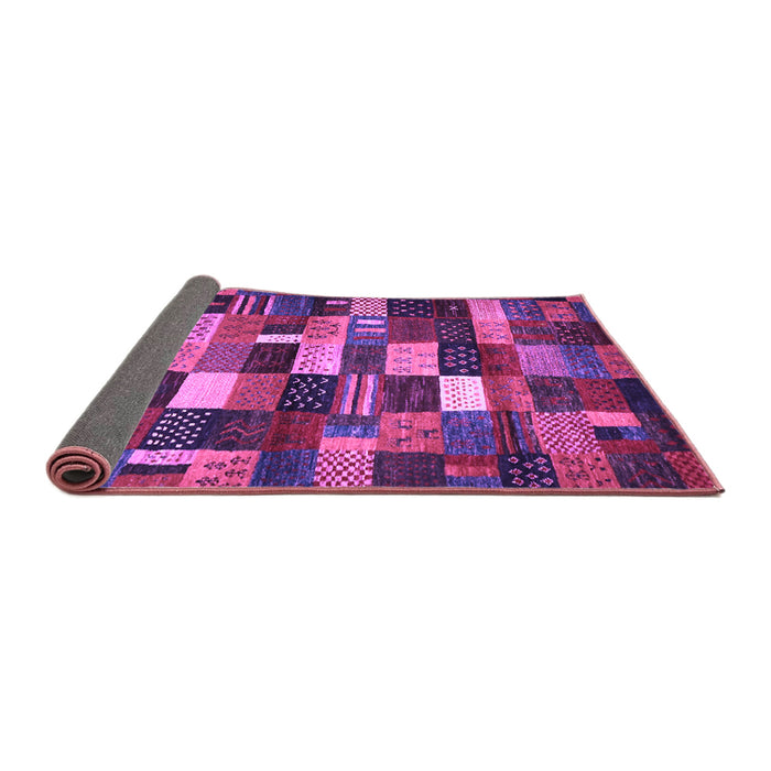 Sideview of Abstract Purple Contemporary Rug, con1624pur