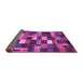 Sideview of Abstract Purple Contemporary Rug, con1624pur