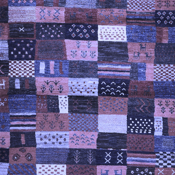 Abstract Blue Contemporary Rug, con1624blu