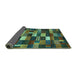 Sideview of Abstract Turquoise Contemporary Rug, con1624turq