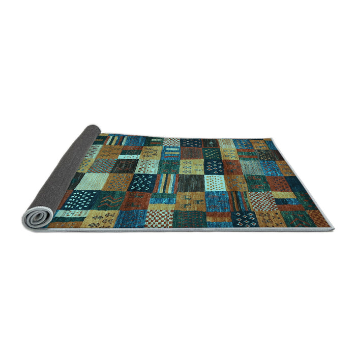 Sideview of Abstract Light Blue Contemporary Rug, con1624lblu