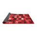 Abstract Red Contemporary Area Rugs