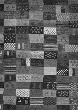 Abstract Gray Contemporary Rug, con1624gry