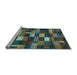 Sideview of Machine Washable Abstract Light Blue Contemporary Rug, wshcon1624lblu