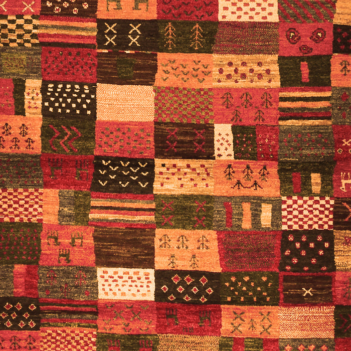 Serging Thickness of Machine Washable Abstract Orange Contemporary Area Rugs, wshcon1624org