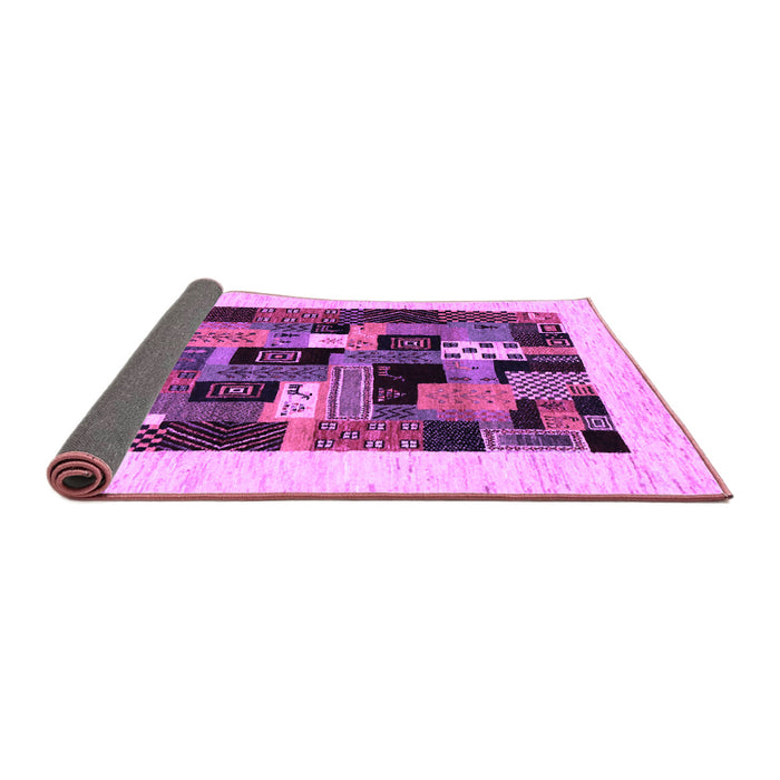 Sideview of Abstract Purple Contemporary Rug, con1625pur
