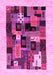 Abstract Pink Contemporary Rug, con1625pnk