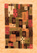 Abstract Orange Contemporary Rug, con1625org