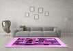 Machine Washable Abstract Purple Contemporary Area Rugs in a Living Room, wshcon1625pur