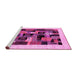 Sideview of Machine Washable Abstract Pink Contemporary Rug, wshcon1625pnk