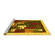 Sideview of Machine Washable Abstract Yellow Contemporary Rug, wshcon1626yw