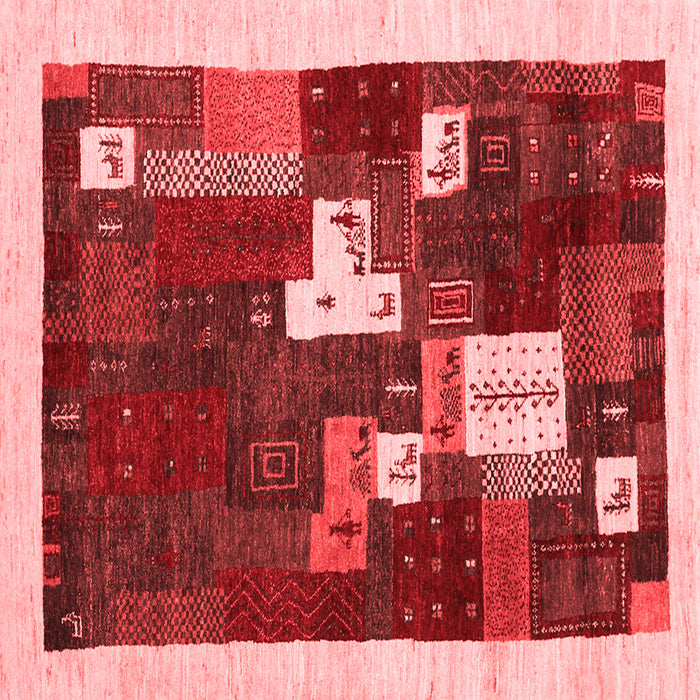 Machine Washable Abstract Red Contemporary Rug, wshcon1626red