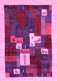 Abstract Pink Contemporary Rug, con1626pnk