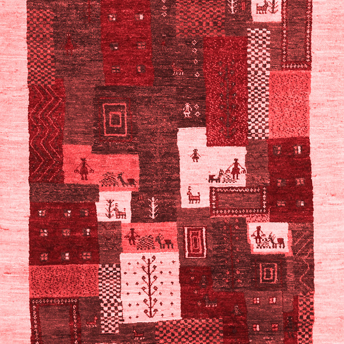 Machine Washable Abstract Red Contemporary Rug, wshcon1626red