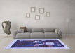 Machine Washable Abstract Blue Contemporary Rug in a Living Room, wshcon1626blu