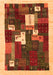 Serging Thickness of Machine Washable Abstract Orange Contemporary Area Rugs, wshcon1626org