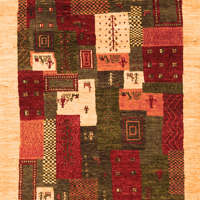 Serging Thickness of Machine Washable Abstract Orange Contemporary Area Rugs, wshcon1626org