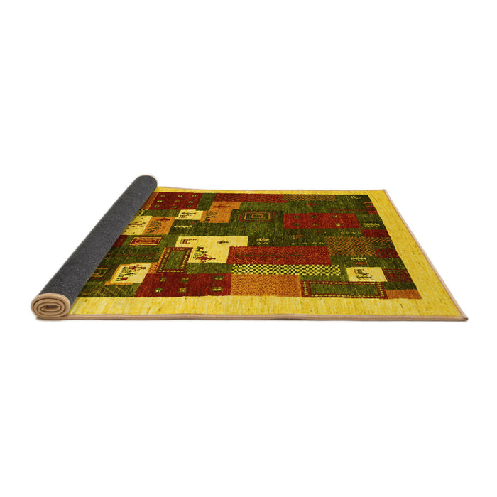 Sideview of Abstract Yellow Contemporary Rug, con1626yw