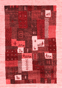 Abstract Red Contemporary Rug, con1626red