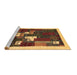 Sideview of Machine Washable Abstract Brown Contemporary Rug, wshcon1626brn