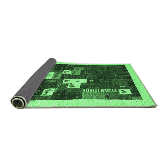 Sideview of Abstract Emerald Green Contemporary Rug, con1626emgrn