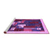 Sideview of Machine Washable Abstract Purple Contemporary Area Rugs, wshcon1626pur