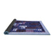 Sideview of Abstract Blue Contemporary Rug, con1626blu