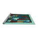 Sideview of Machine Washable Abstract Light Blue Contemporary Rug, wshcon1626lblu