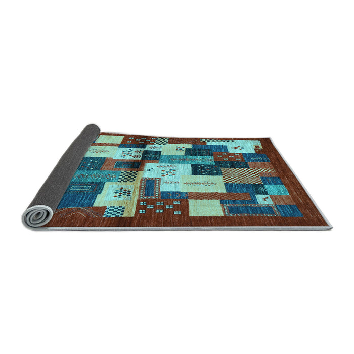 Sideview of Abstract Light Blue Contemporary Rug, con1627lblu