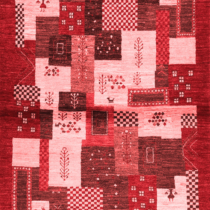 Abstract Red Contemporary Area Rugs