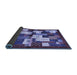 Sideview of Abstract Blue Contemporary Rug, con1627blu