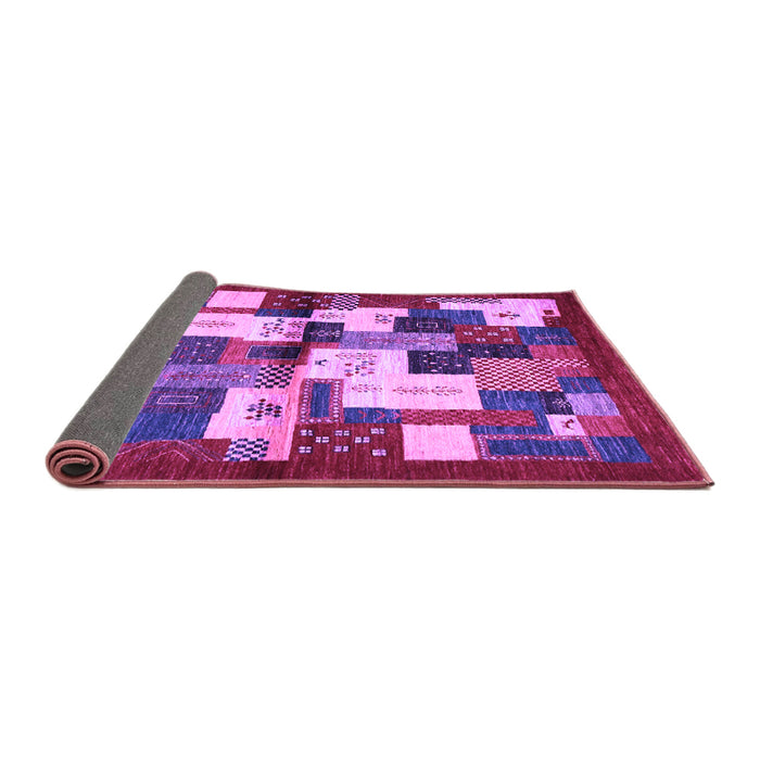 Sideview of Abstract Purple Contemporary Rug, con1627pur