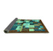 Sideview of Abstract Turquoise Contemporary Rug, con1627turq