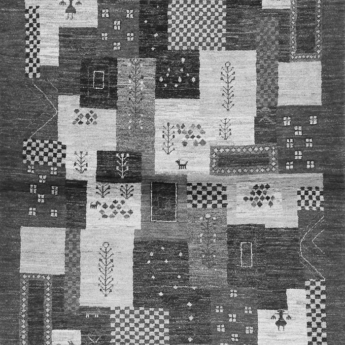 Abstract Gray Contemporary Rug, con1627gry