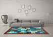 Machine Washable Abstract Light Blue Contemporary Rug in a Living Room, wshcon1627lblu