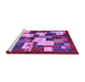 Sideview of Machine Washable Abstract Purple Contemporary Area Rugs, wshcon1627pur