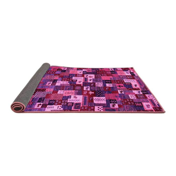 Sideview of Abstract Pink Contemporary Rug, con1628pnk
